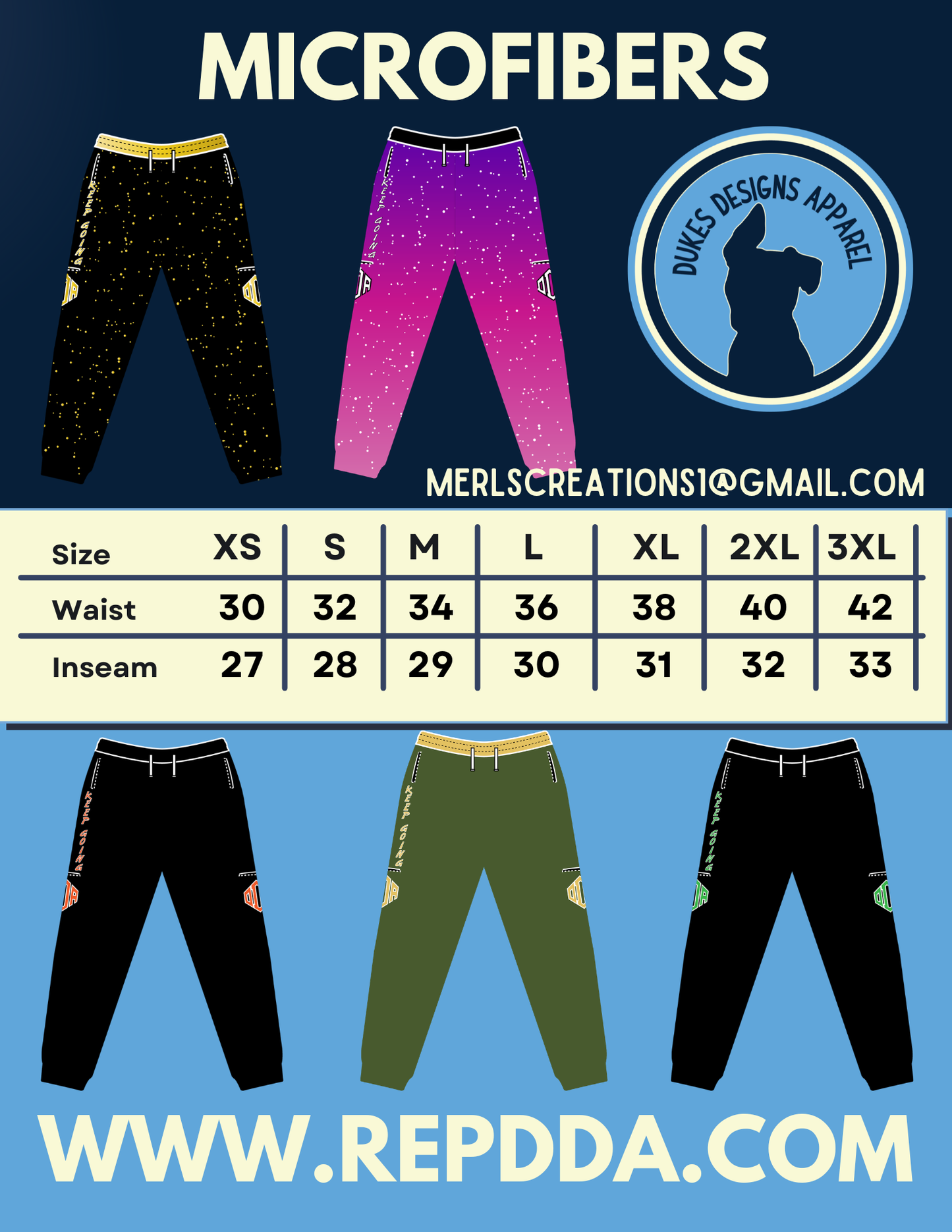 Microfiber Pants - CUSTOM