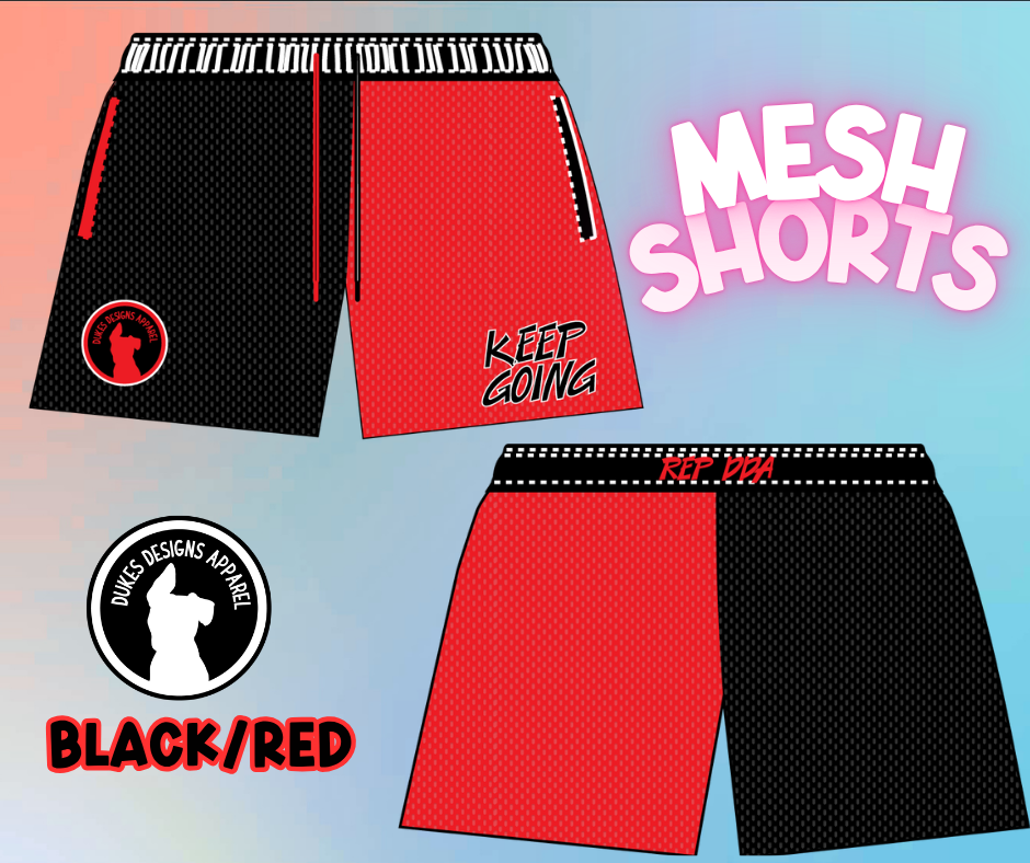 Mesh Shorts - Red / Black