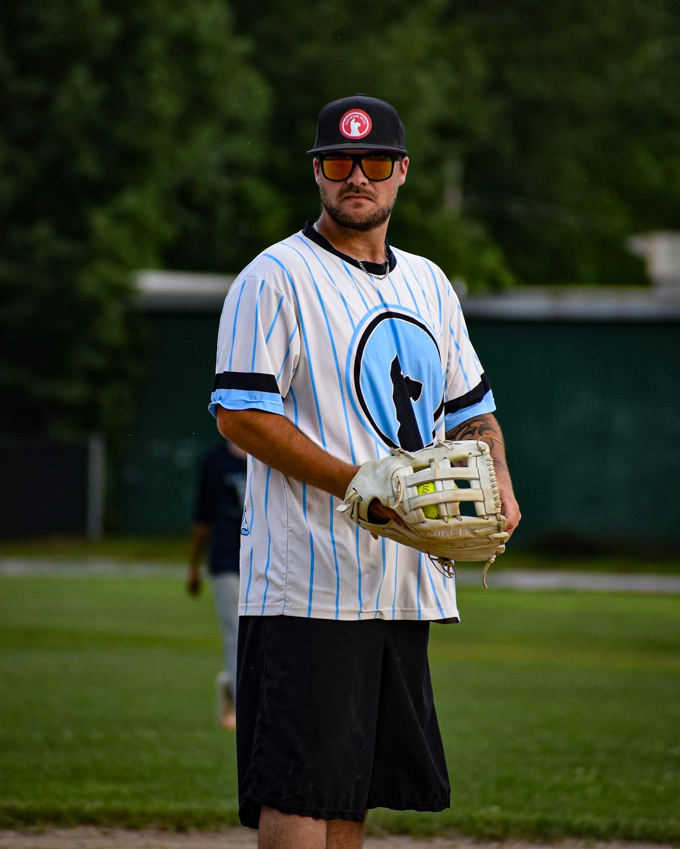 DDA Cream and Blue Jersey