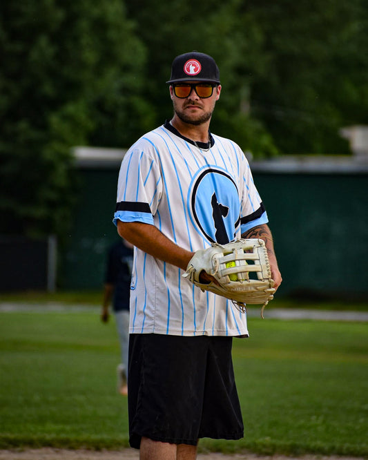 DDA Cream and Blue Jersey