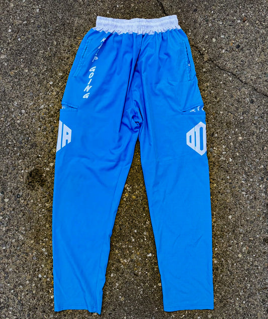 Microfiber Pants - Baby Blue with White