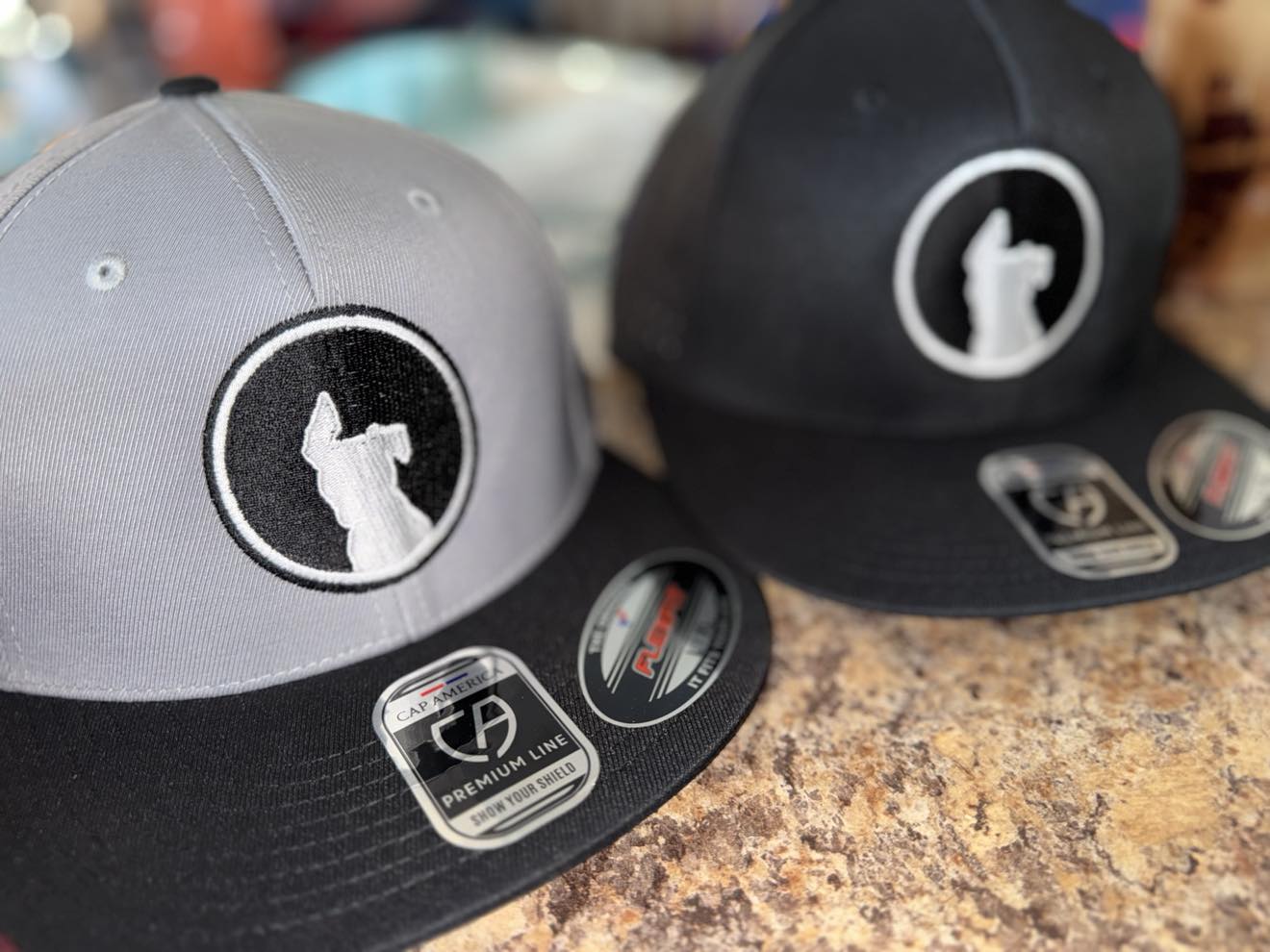 Grey with Black Brim - Black and White DDA Logo Hat