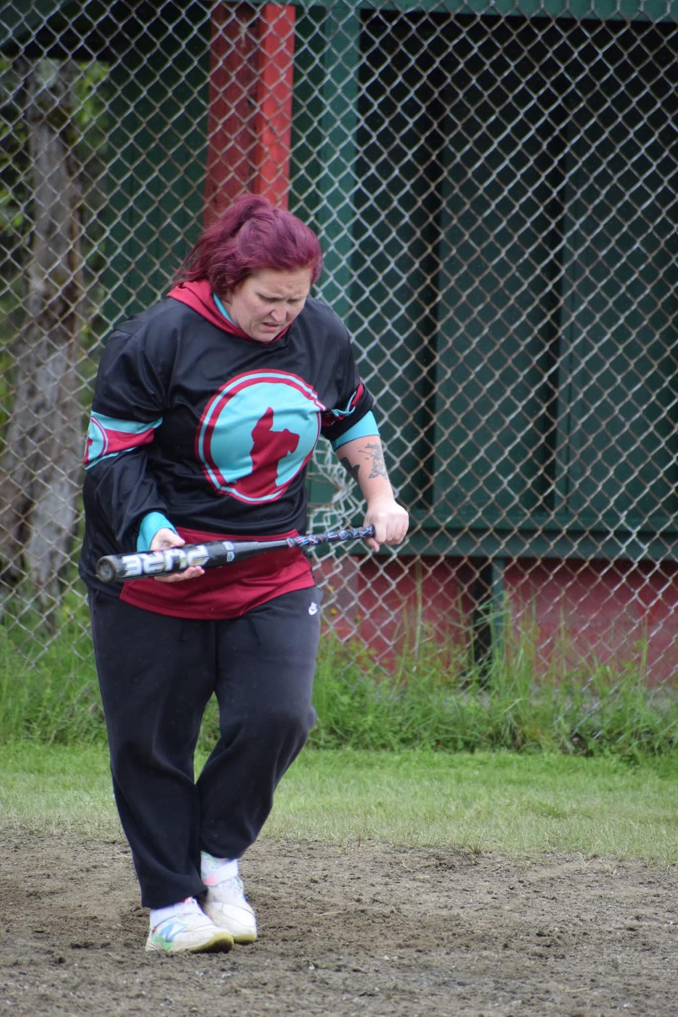 Black Maroon and Teal Mesh Lightweight Hoodie