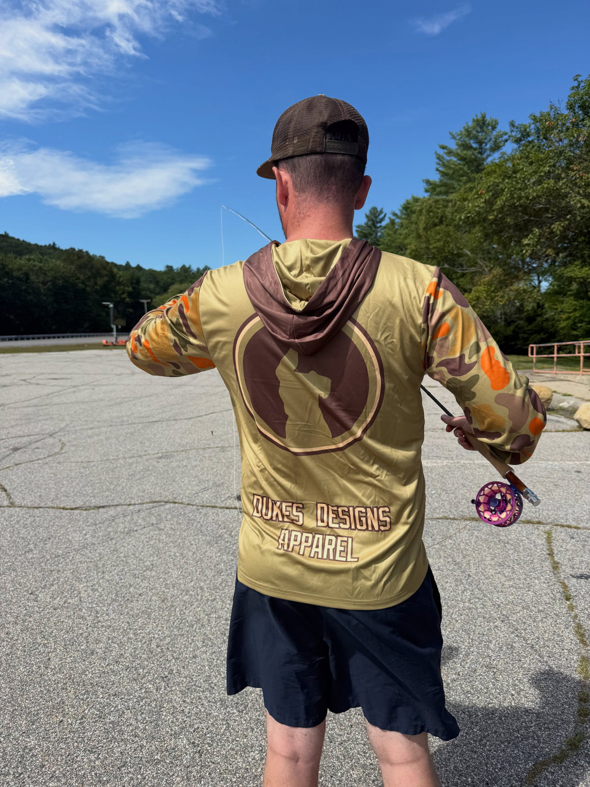 DDA Fly Fishing Longsleeve with Hood - DUCK CAMO