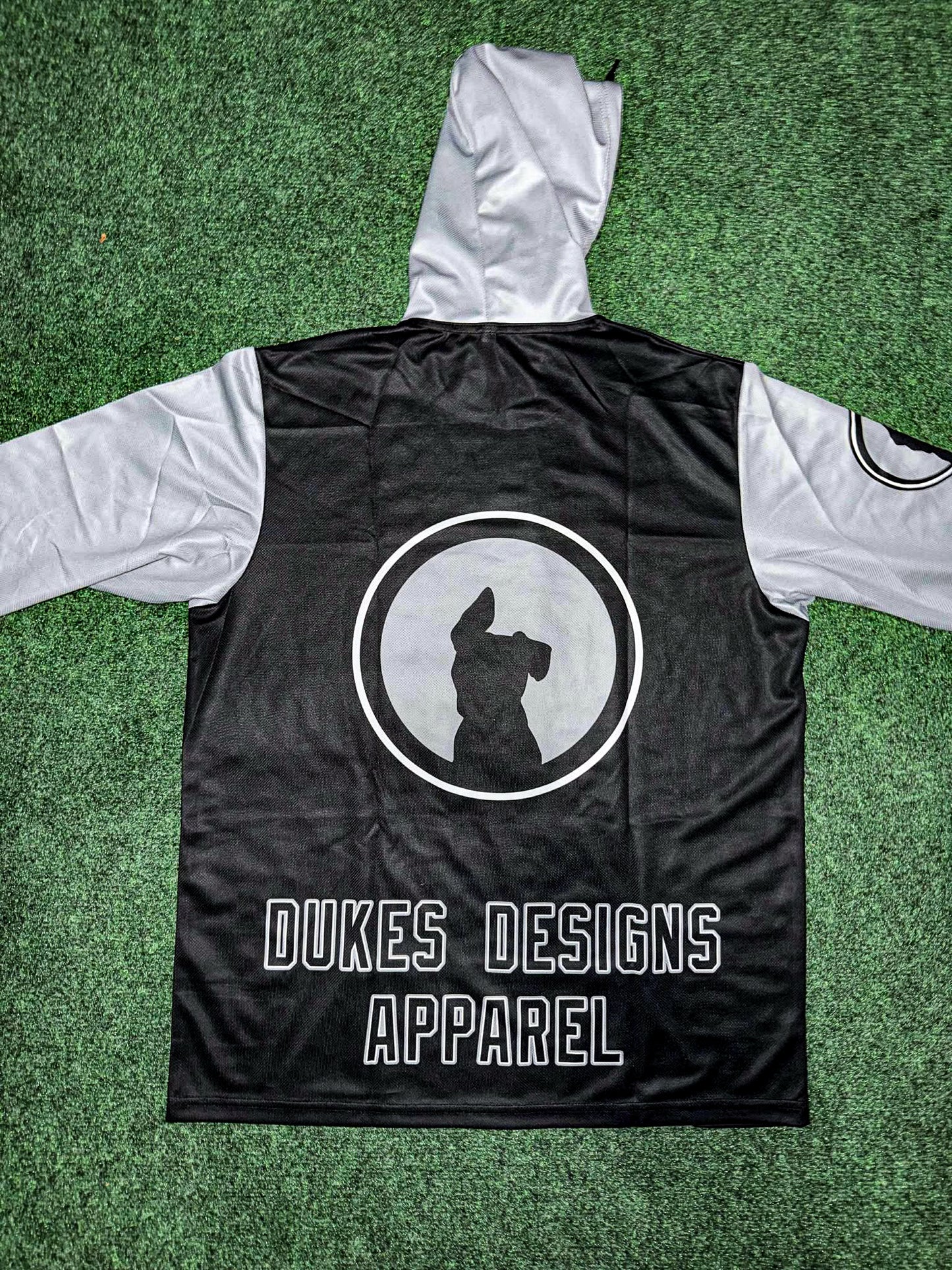 Black and Grey Mesh Lightweight Hoodie