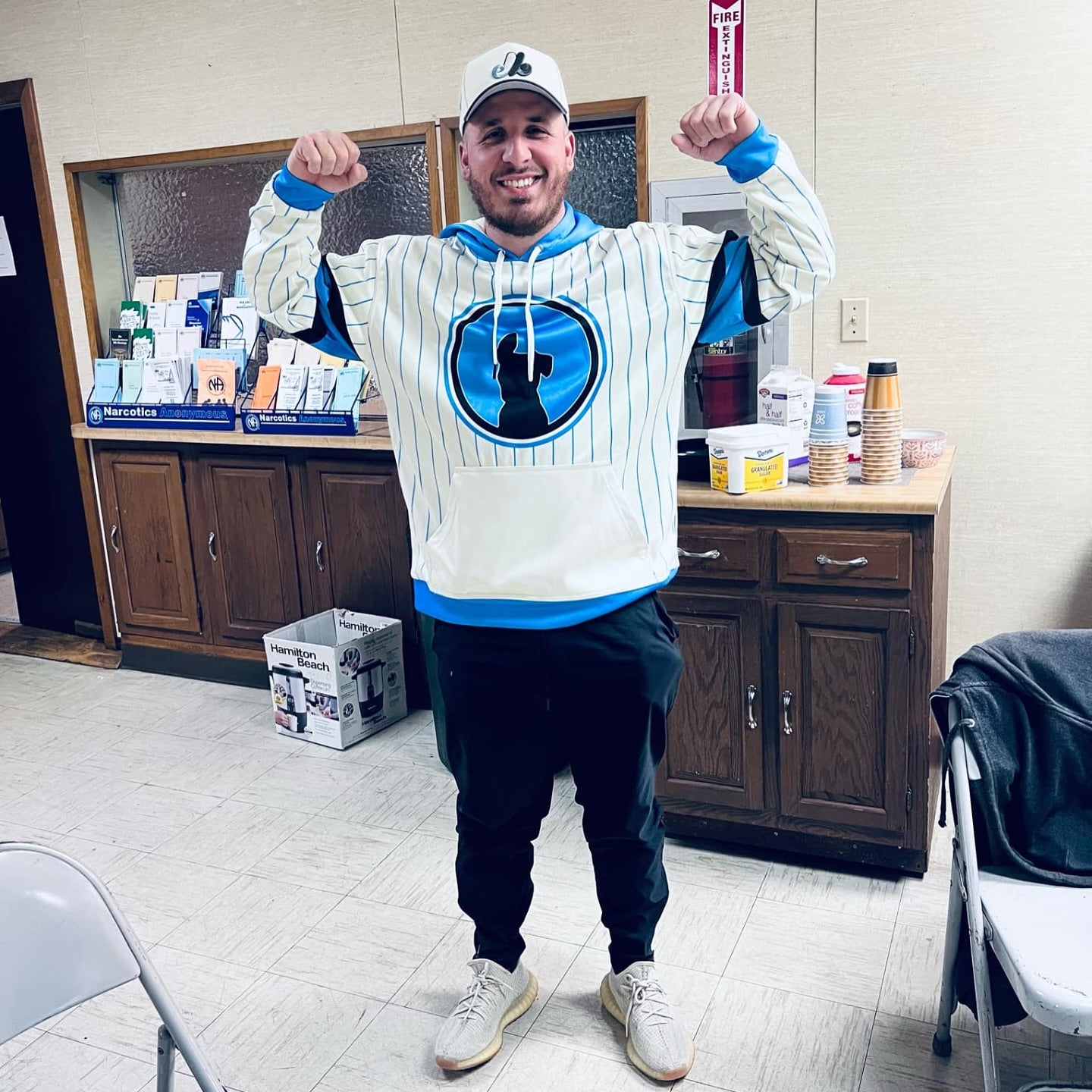 Cream and Blue DDA Hoodie