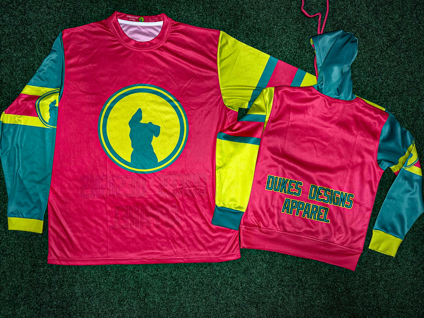 Neon Pink Yellow and Teal DDA Hoodie
