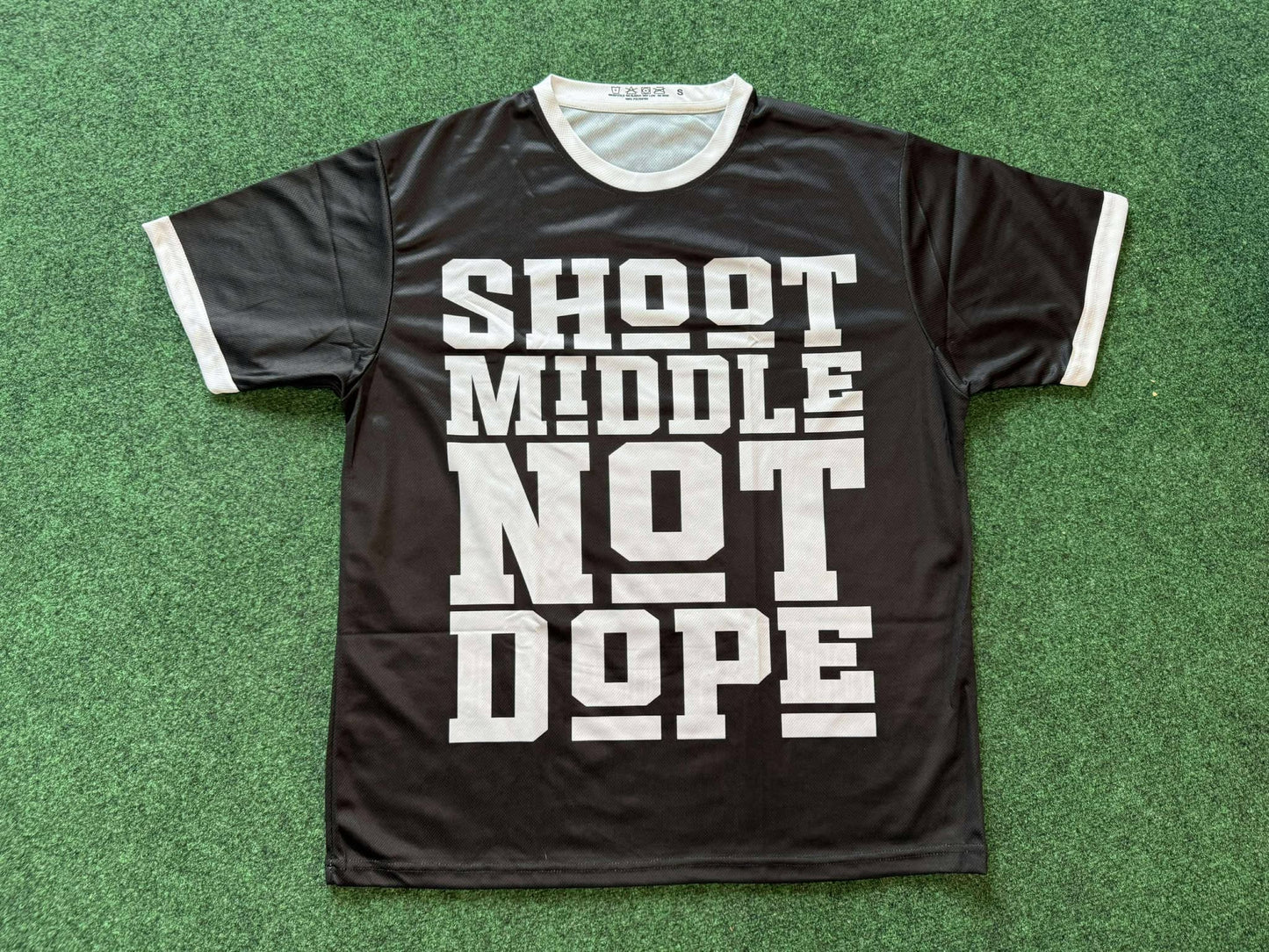Shoot Middle Not Dope DDA Exclusive Jersey - BLACK and White