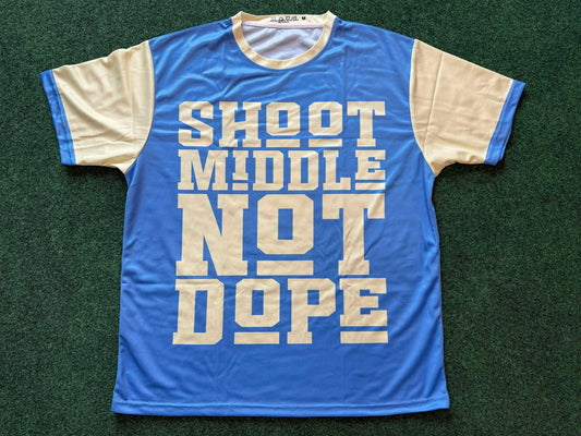 Shoot Middle Not Dope DDA Exclusive Jersey - Baby Blue and Cream