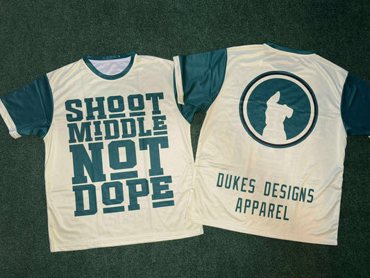 Shoot Middle Not Dope DDA Exclusive Jersey - Cream and Green
