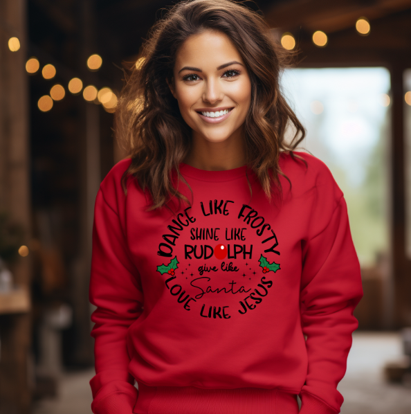 Dance like Frosty, Love like Jesus Sweater