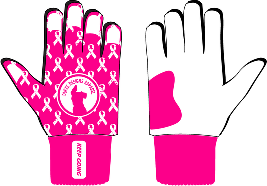 Batting Gloves - Pink Cancer Awareness