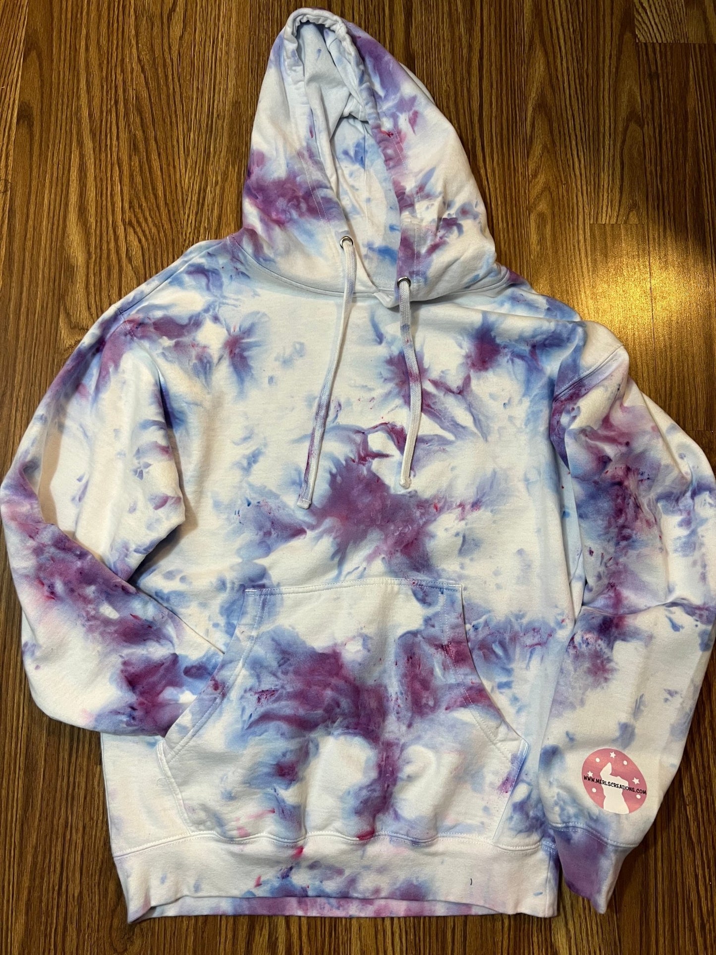 596 MEDIUM Violet Flowers Hoodie - Merlscreations
