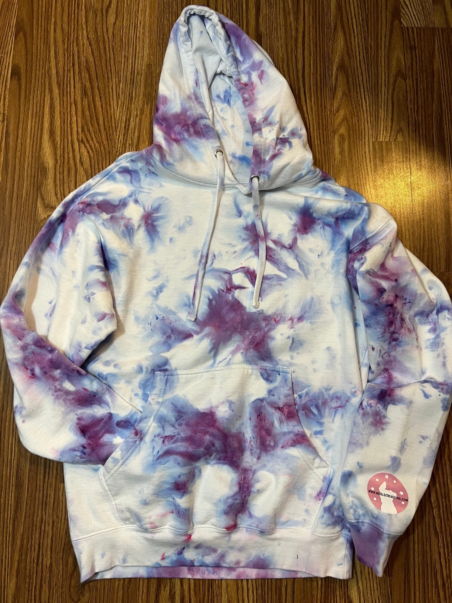 596 MEDIUM Violet Flowers Hoodie - Merlscreations
