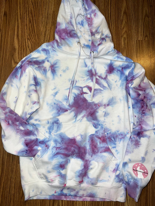 596 MEDIUM Violet Flowers Hoodie - Merlscreations