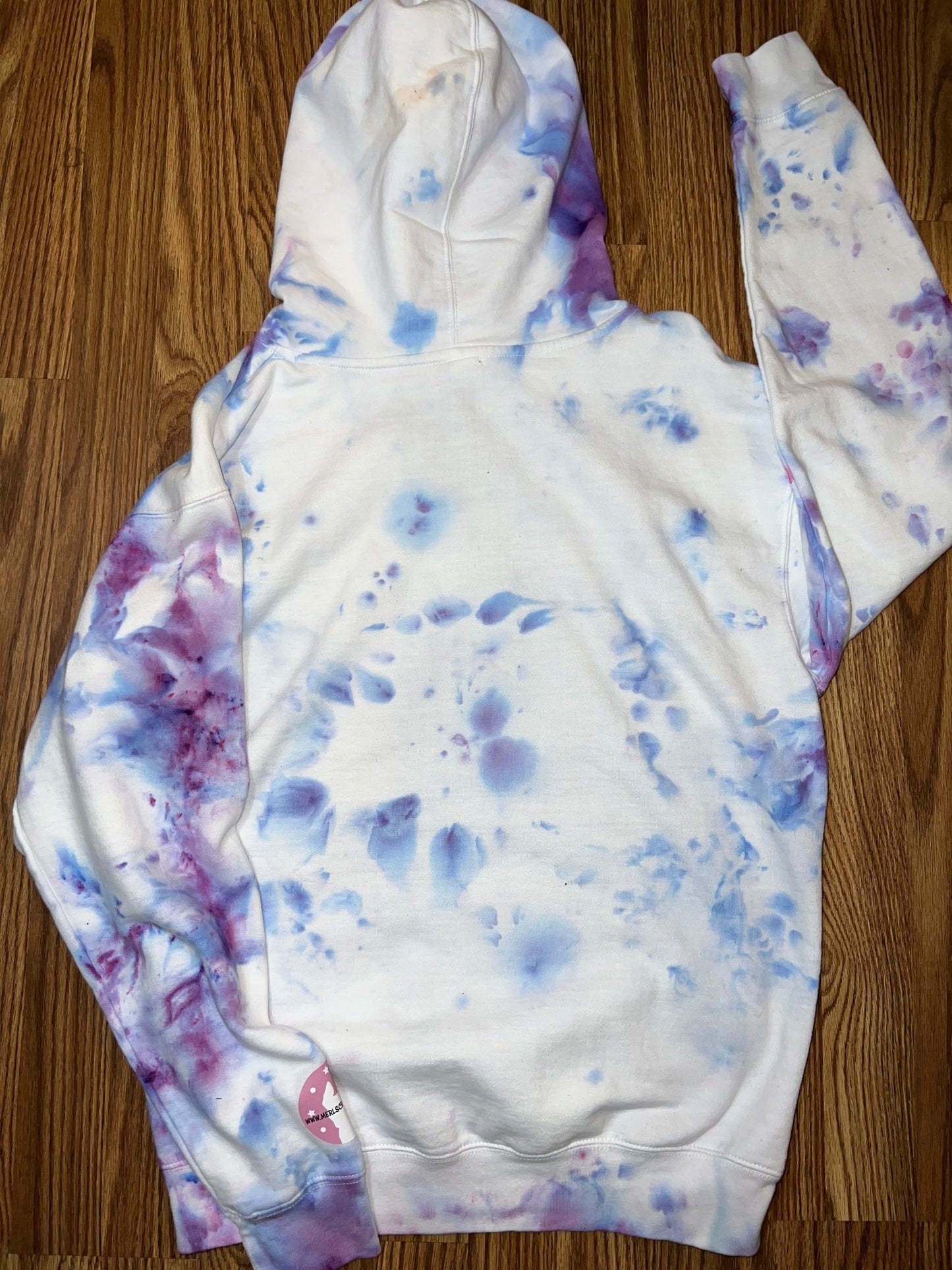 596 MEDIUM Violet Flowers Hoodie - Merlscreations