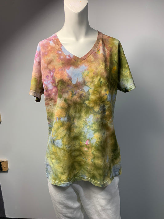 212 Womens XL V-Neck Pink/Green