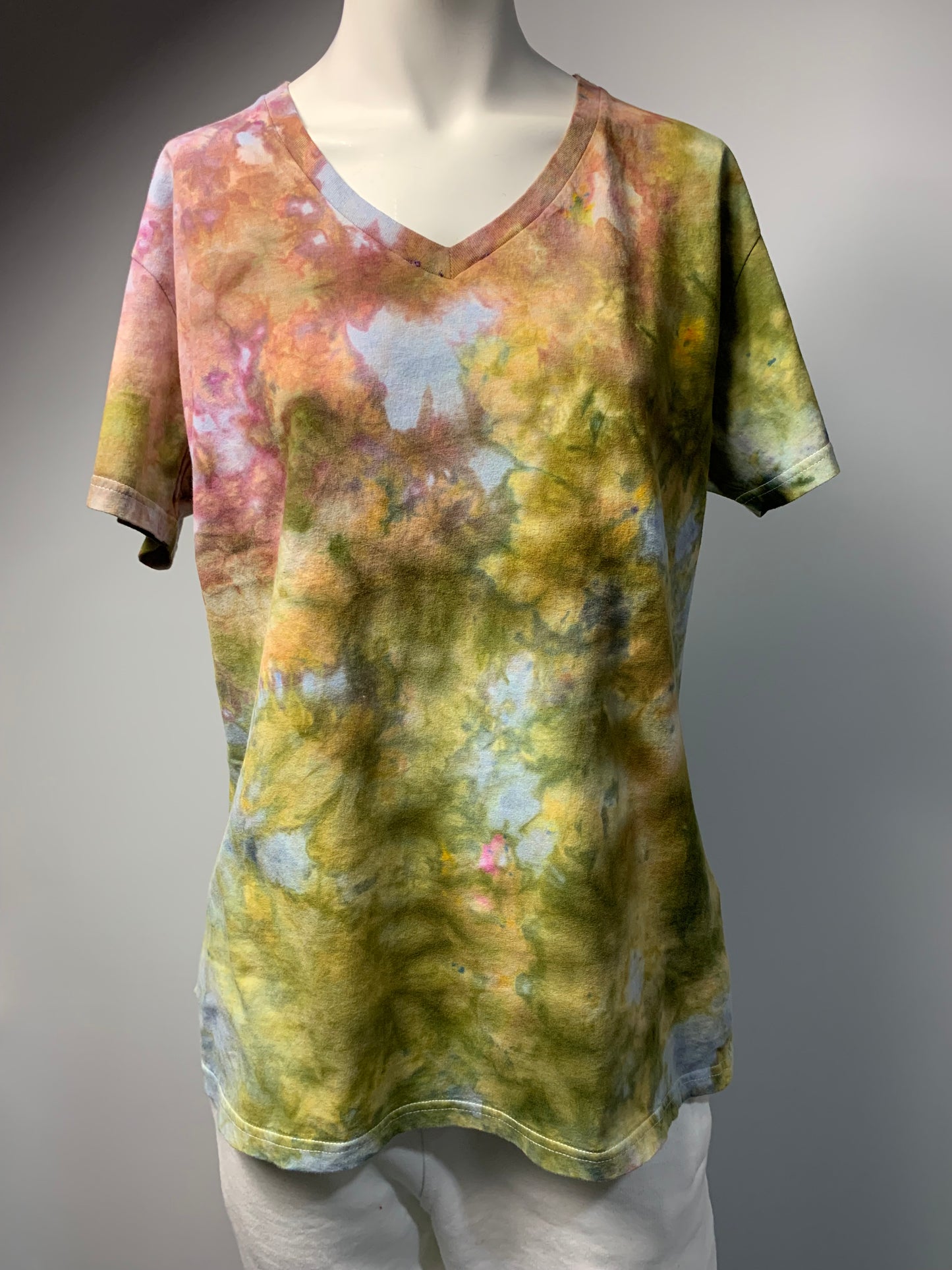 212 Womens XL V-Neck Pink/Green