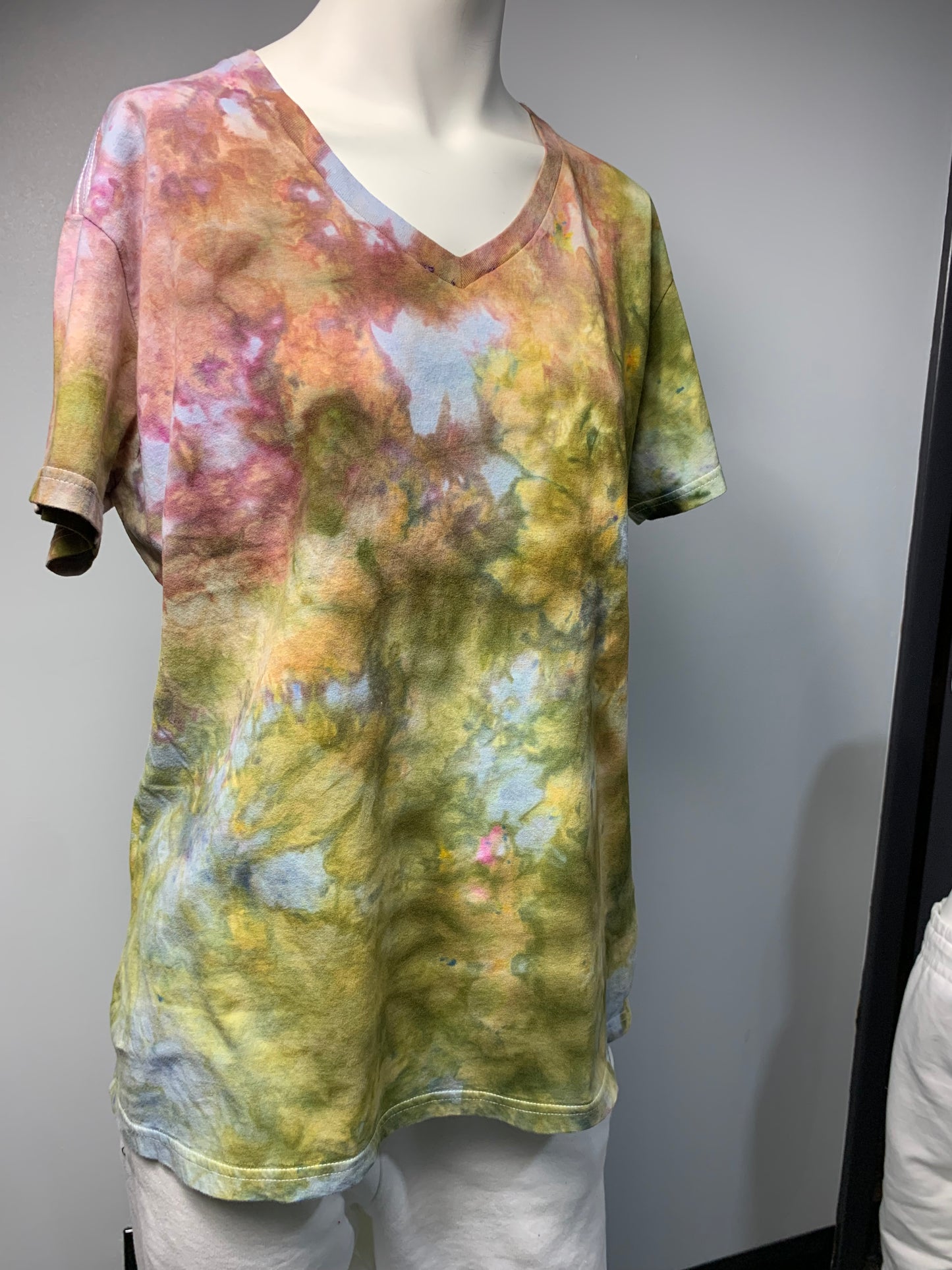 212 Womens XL V-Neck Pink/Green