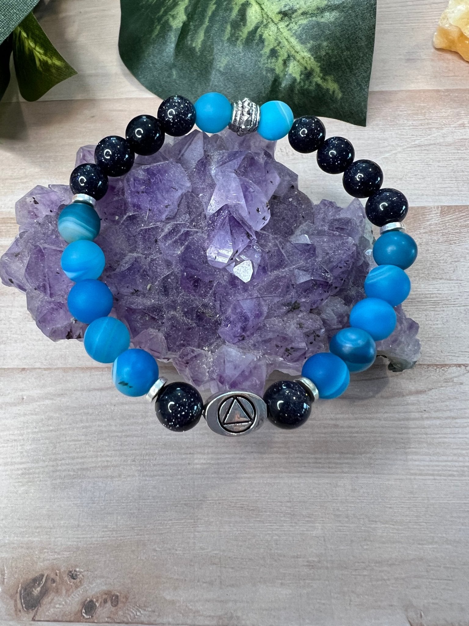 AA Blue Agate Gemstone Bracelet - Merlscreations