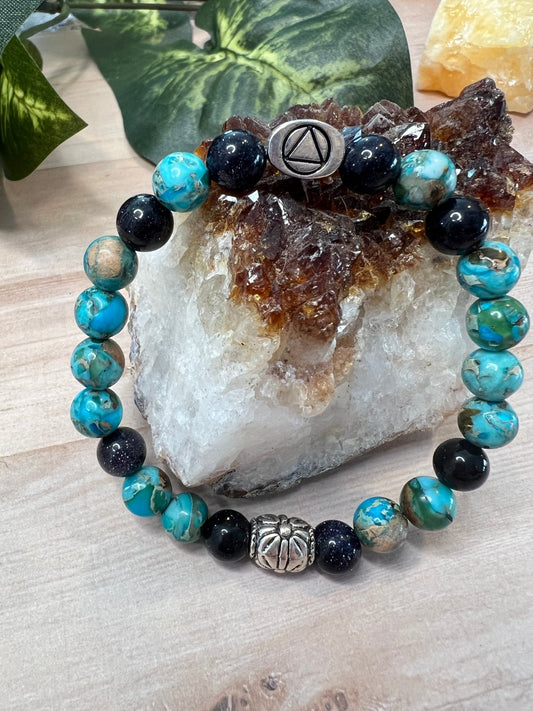 AA Blue Turquoise Gemstone Bracelet - Merlscreations