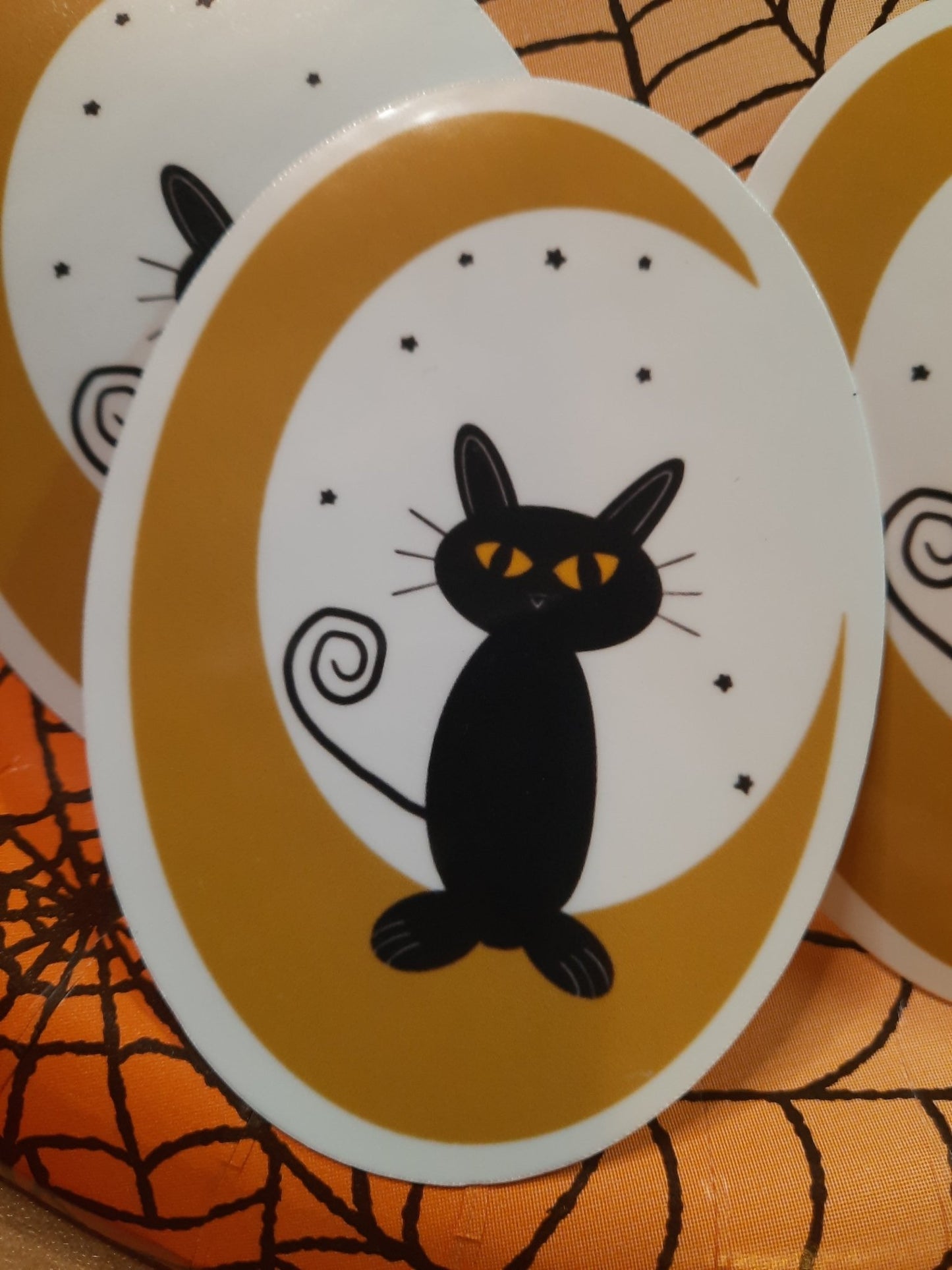 Black Cat Sticker - Merlscreations