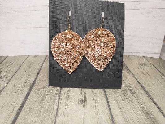 Gold Sparkle Teardrop Earrings! - Merlscreations