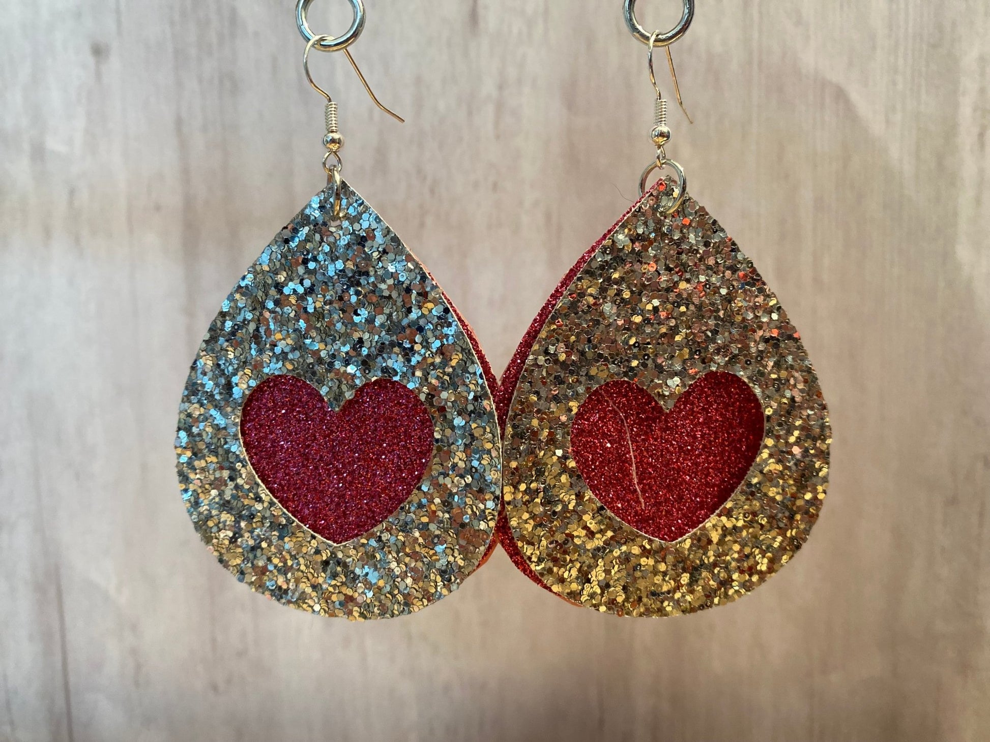 Heart Teardrop Earrings - Merlscreations