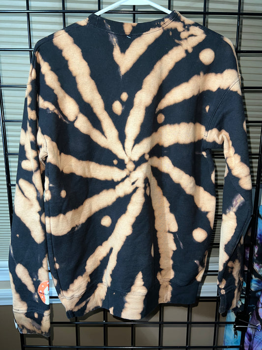 34 Small Unisex Crewneck - Bleached Spiral