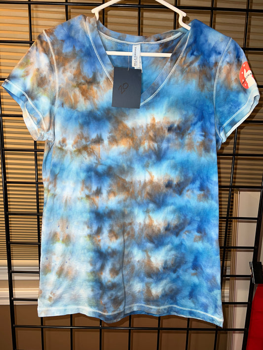 20 XL Blues and Grey Womens V-Neck