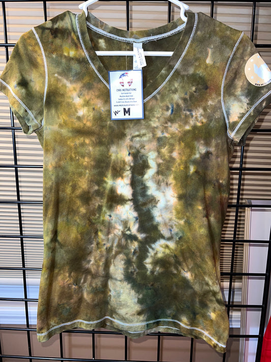 4 Medium Earth Tones V-Neck