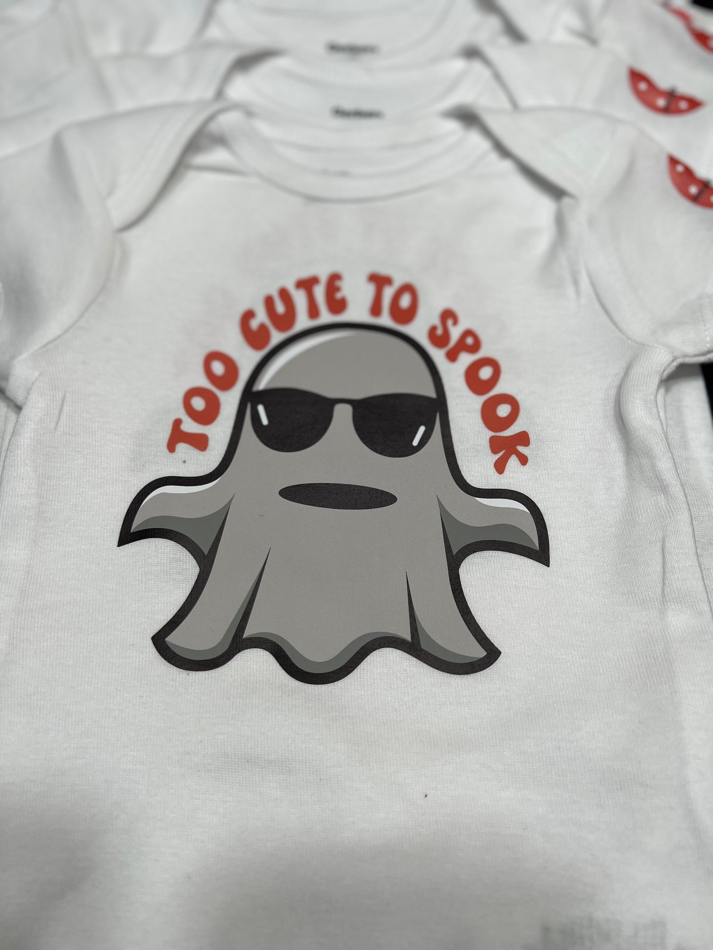 Too cute to spook onesie