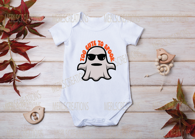 Too cute to spook onesie