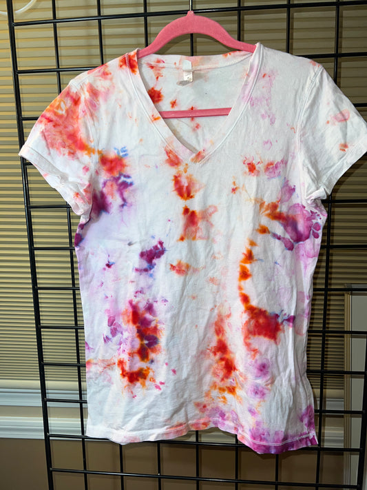 XXL Women's Cotton Candy V-Neck T-shirt