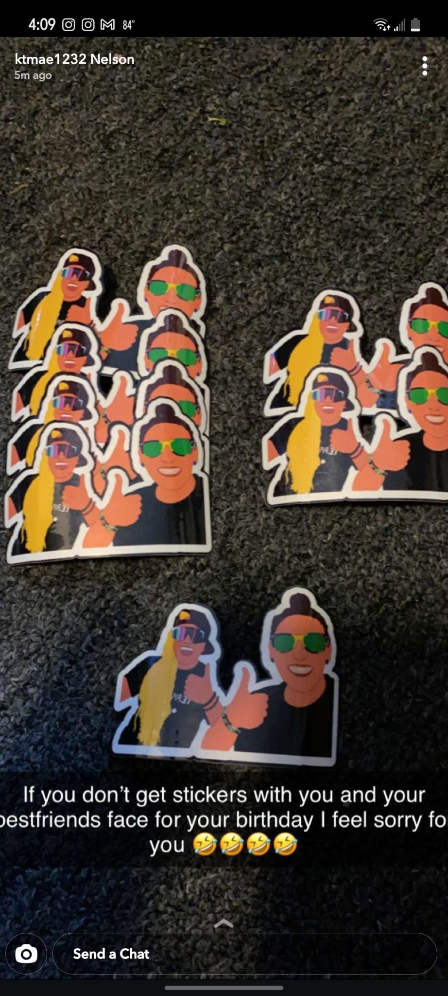 Katies Birthday Stickers - Merlscreations