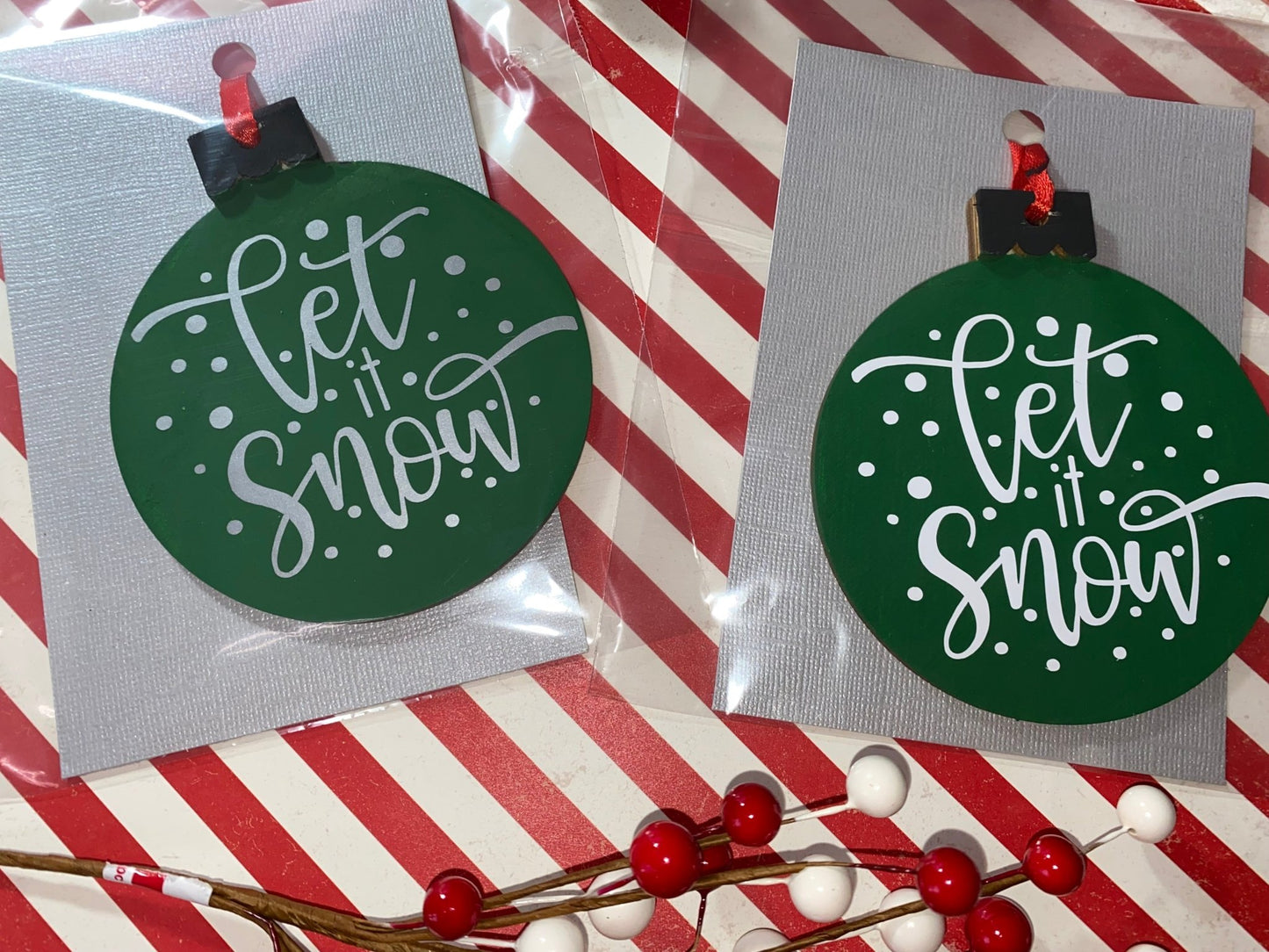 Let it Snow Christmas Ornament - Merlscreations