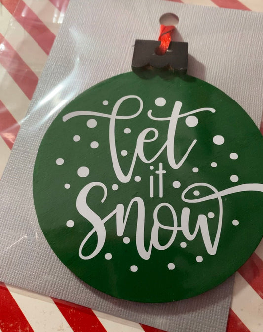 Let it Snow Christmas Ornament - Merlscreations