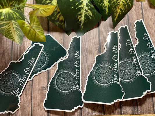 Live free or die sticker - Merlscreations