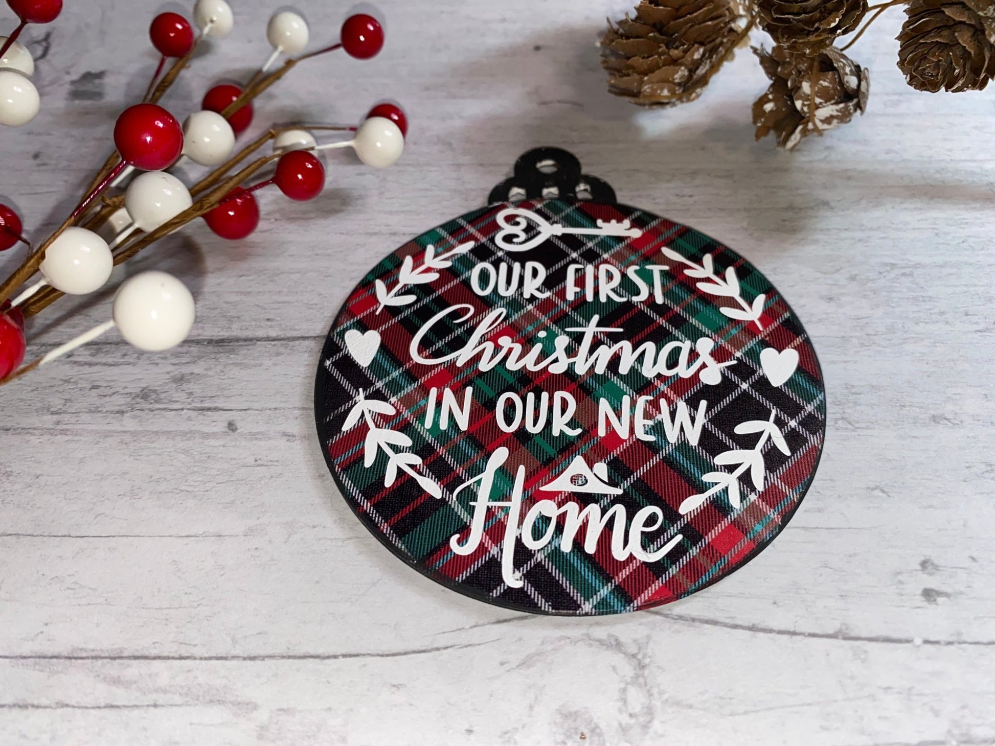 Our 1ST Christmas in our new home ornaments - Merlscreations