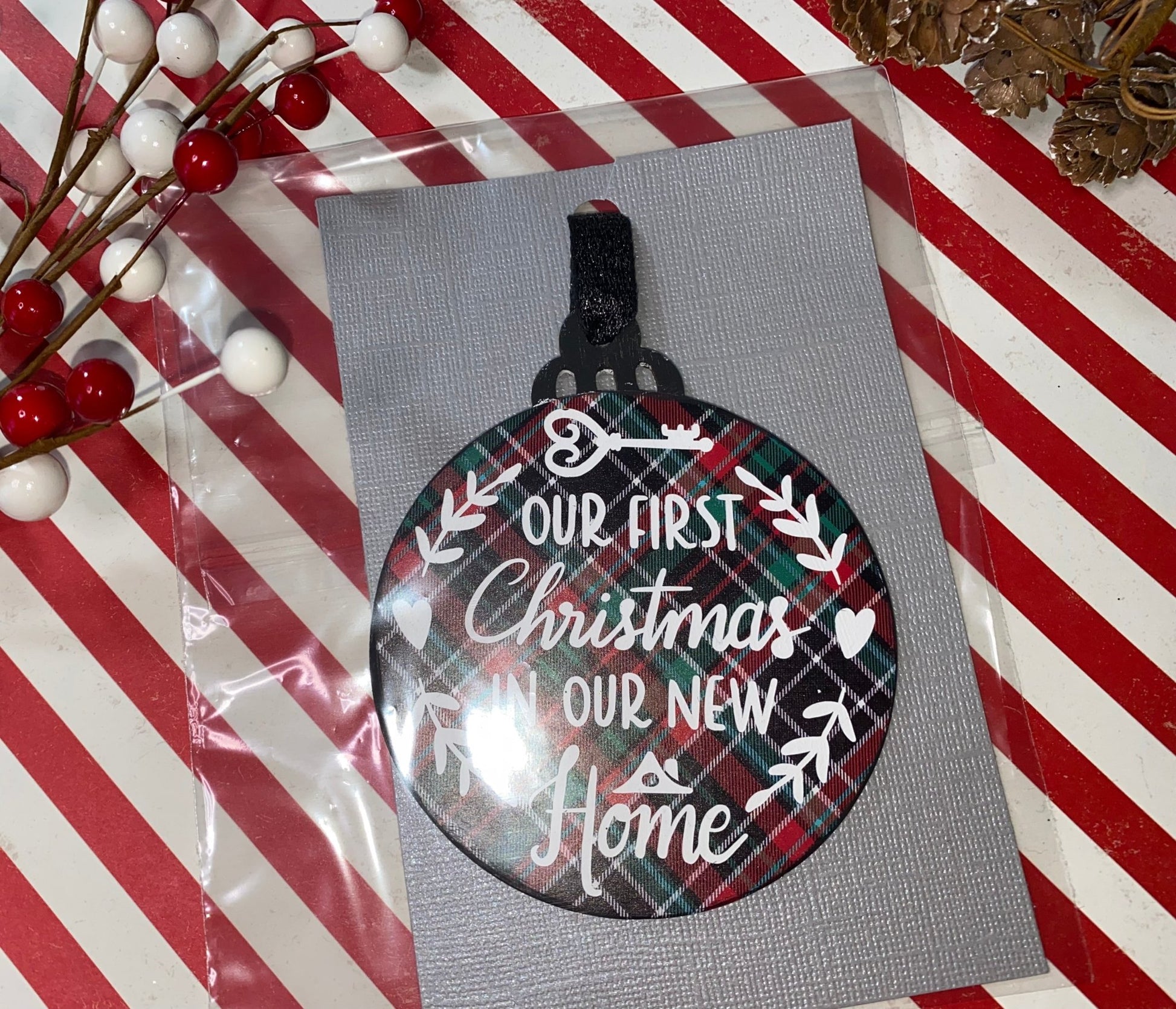 Our 1ST Christmas in our new home ornaments - Merlscreations