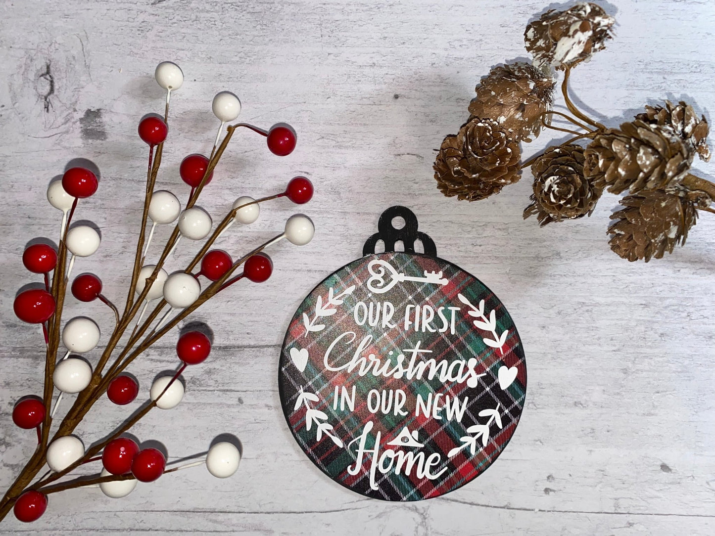 Our 1ST Christmas in our new home ornaments - Merlscreations