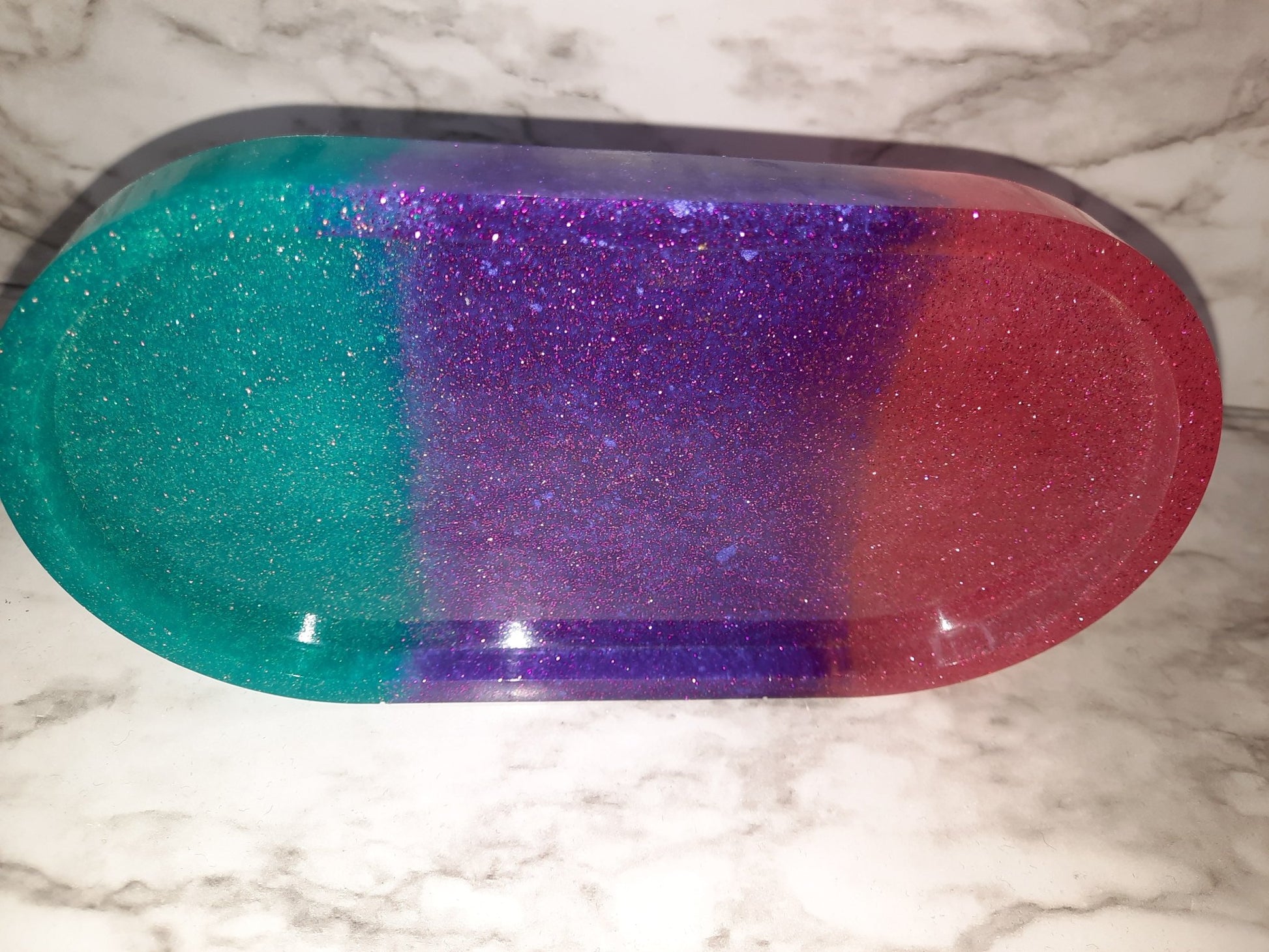 Pink Purple and Blue Tray - Merlscreations