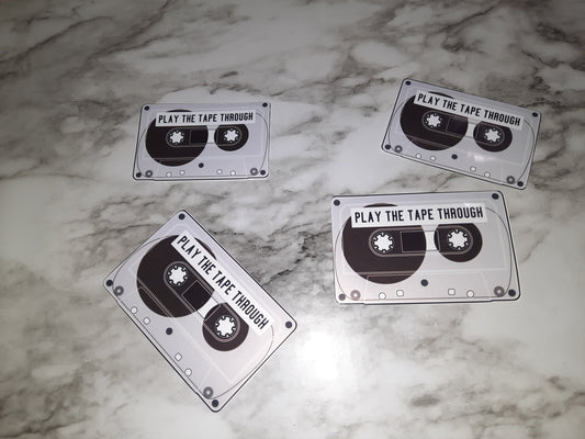 Play The Tape Through Stickers - Merlscreations