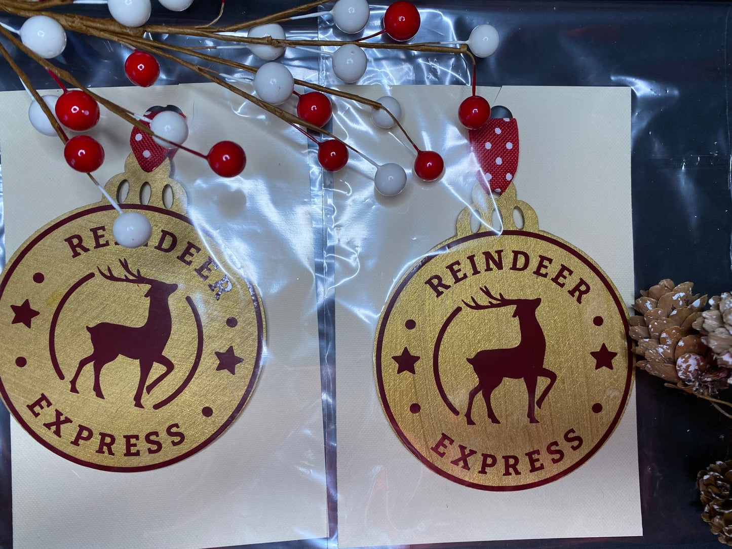 Reindeer Express Christmas Ornament - Merlscreations