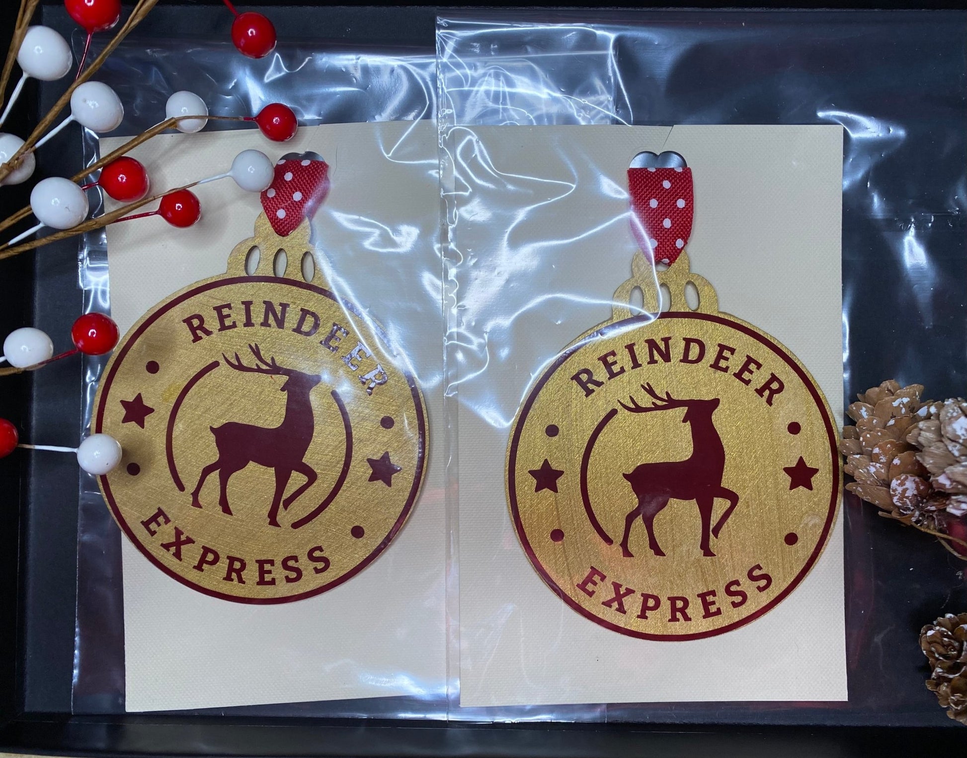 Reindeer Express Christmas Ornament - Merlscreations