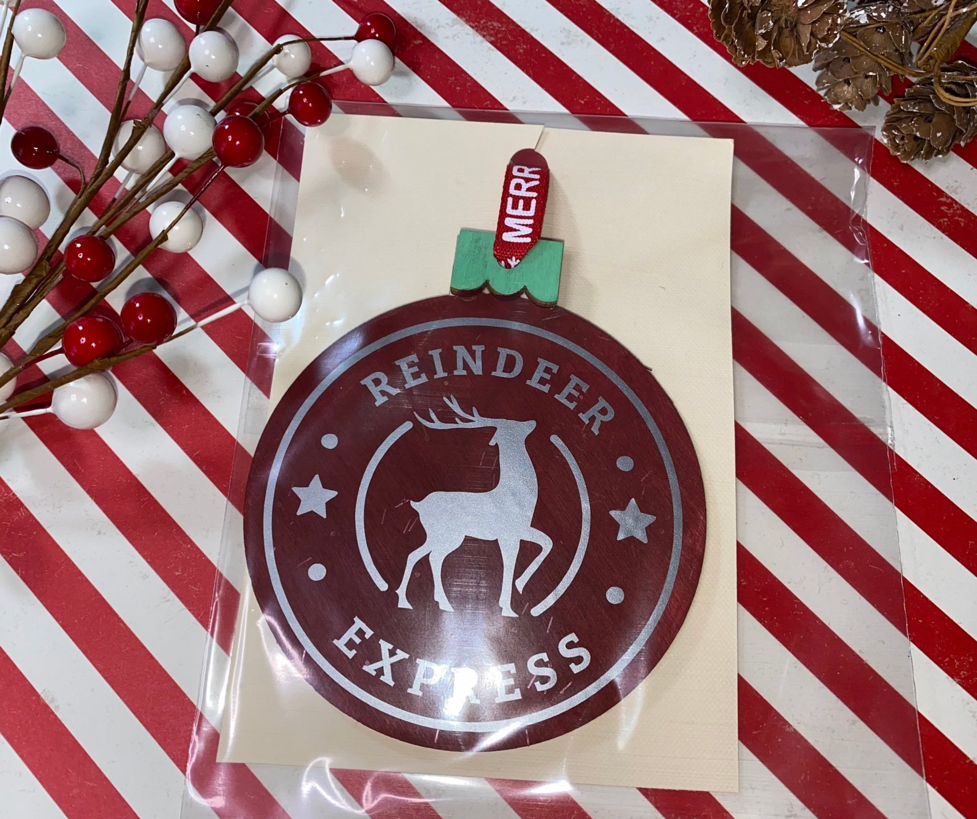 Reindeer Express Christmas Ornament - Merlscreations
