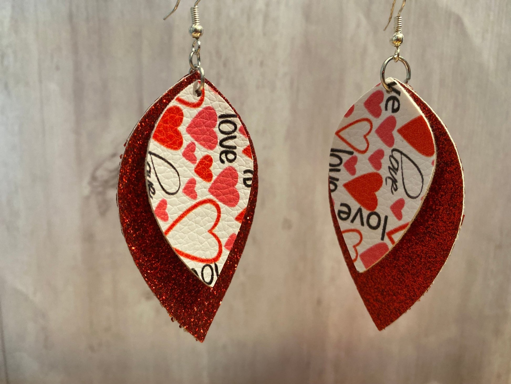 Valentines Day Teardrop Earrings - Merlscreations